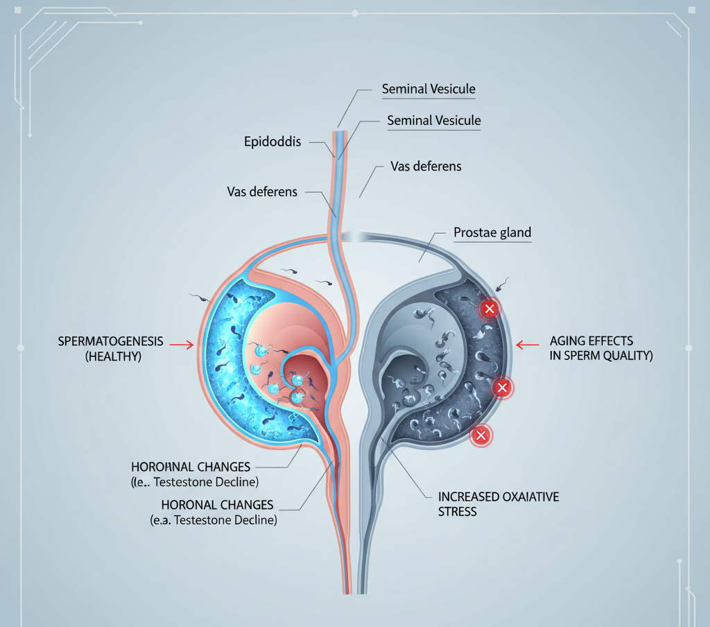 How aging impacts sperm production and male fertility