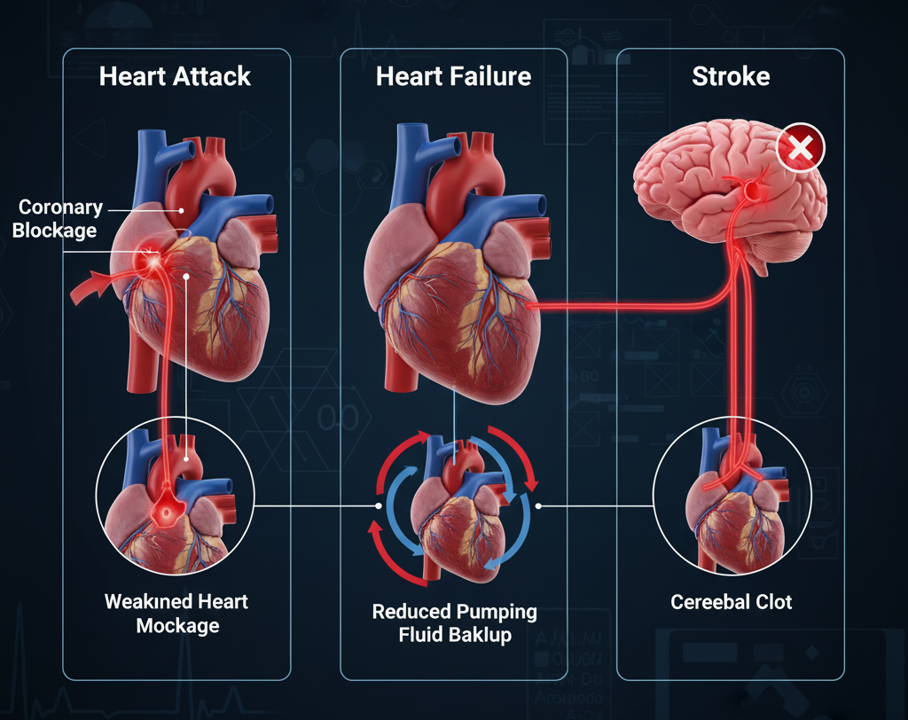 Infographic of common heart attack and stroke risk factors