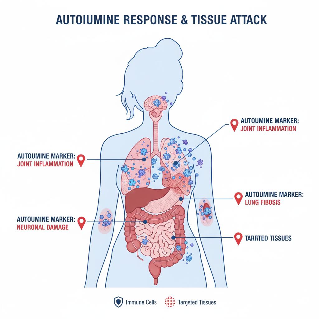 Autoimmune response illustration showing why women face higher risk