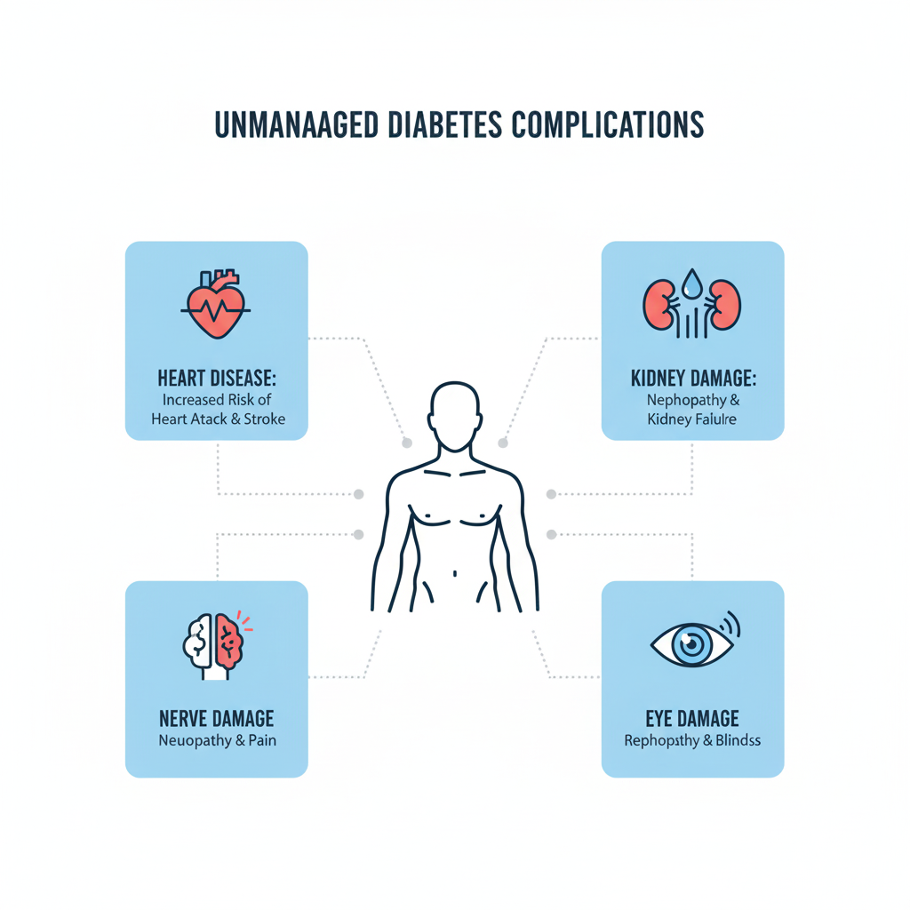 Long-term complications of stress-induced diabetes.