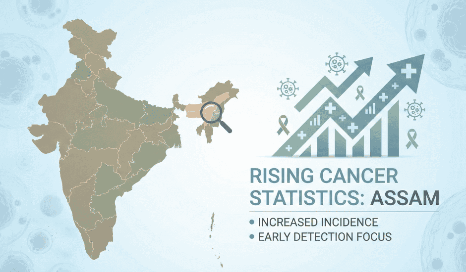 Cancer in Assam highlighting rising public health challenges and the urgent need for cancer awareness and healthcare reform