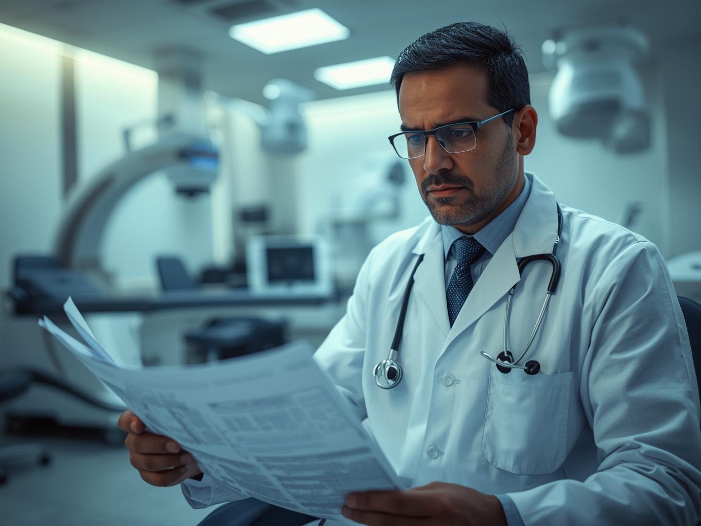 Best oncologist in Silchar reviewing cancer reports during consultation in a modern hospital clinic in Assam