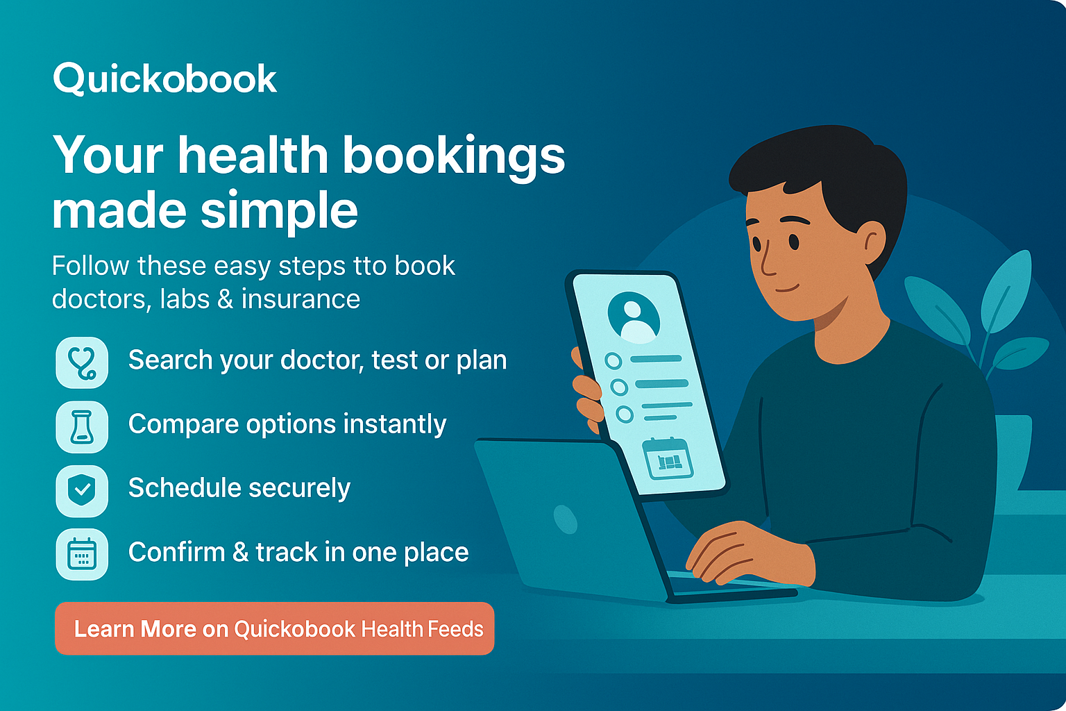 Step-by-step Guide To Booking Doctors, Labs & Insurance On Quickobook