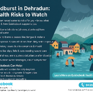 Cloudburst In Dehradun: 7 Health Problems To Watch And How Quickobook Can Help You